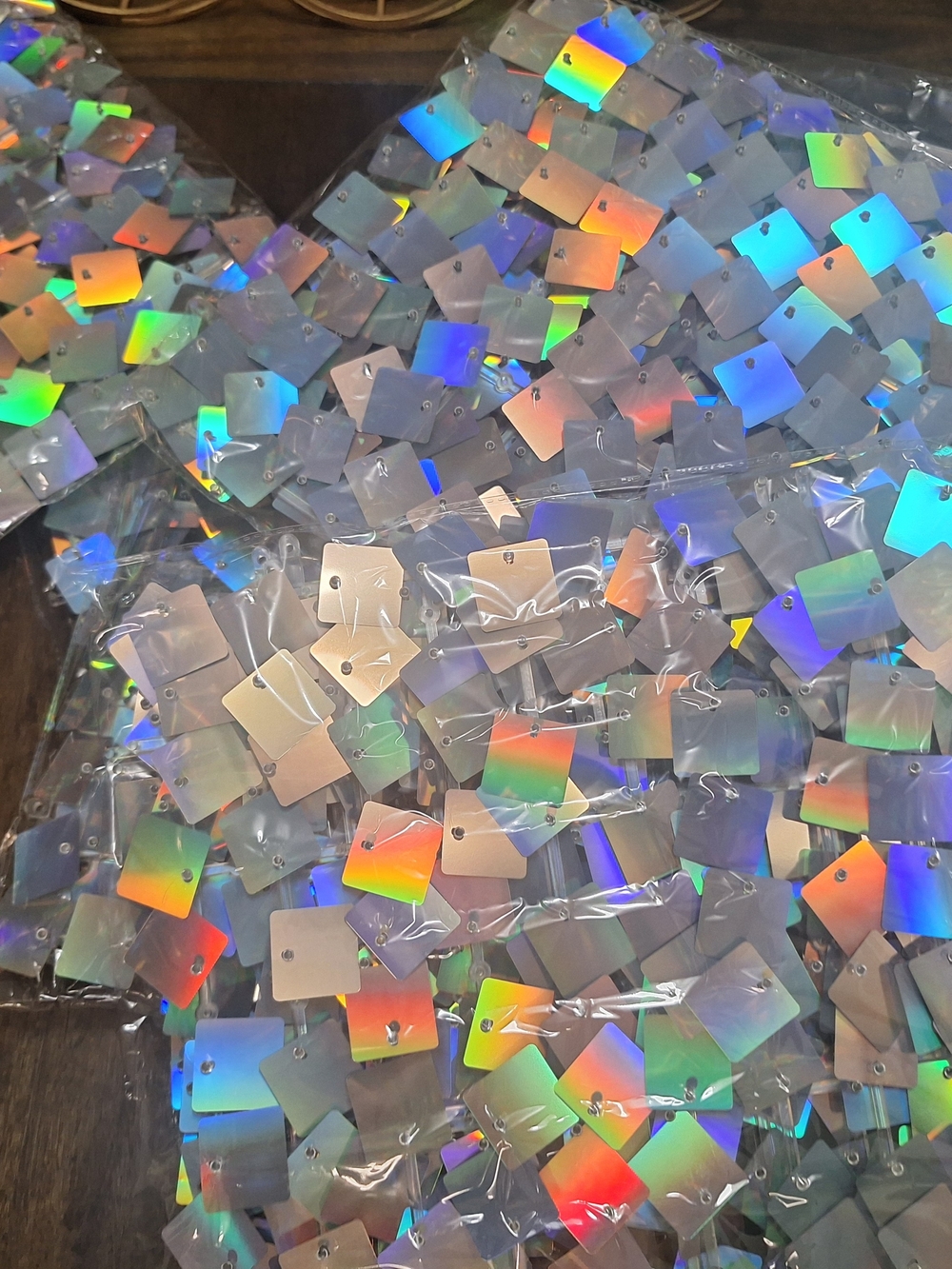 Iridescent Square Sequin Pack - Holographic Party Decorations